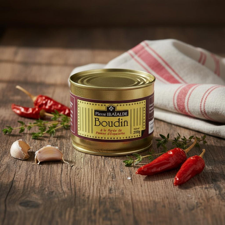 Boudin artisanal au piment d’Espelette – recette basque traditionnelle de Pierre Ibaialde à Bayonne