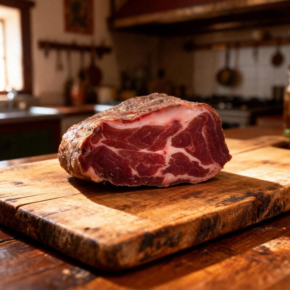 Coppa basque artisanale en morceau – spécialité traditionnelle du Pays Basque signée Pierre Ibaialde à Bayonne