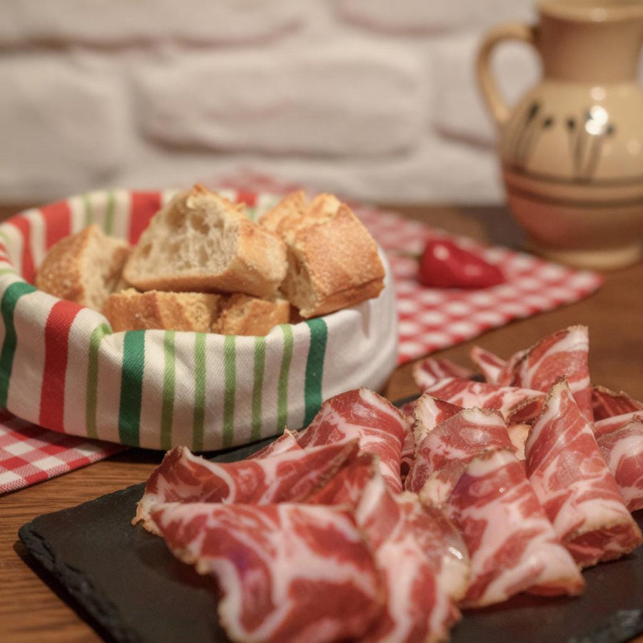 Coppa basque tranchée 150 g minimum – charcuterie artisanale préparée par Pierre Ibaialde à Bayonne