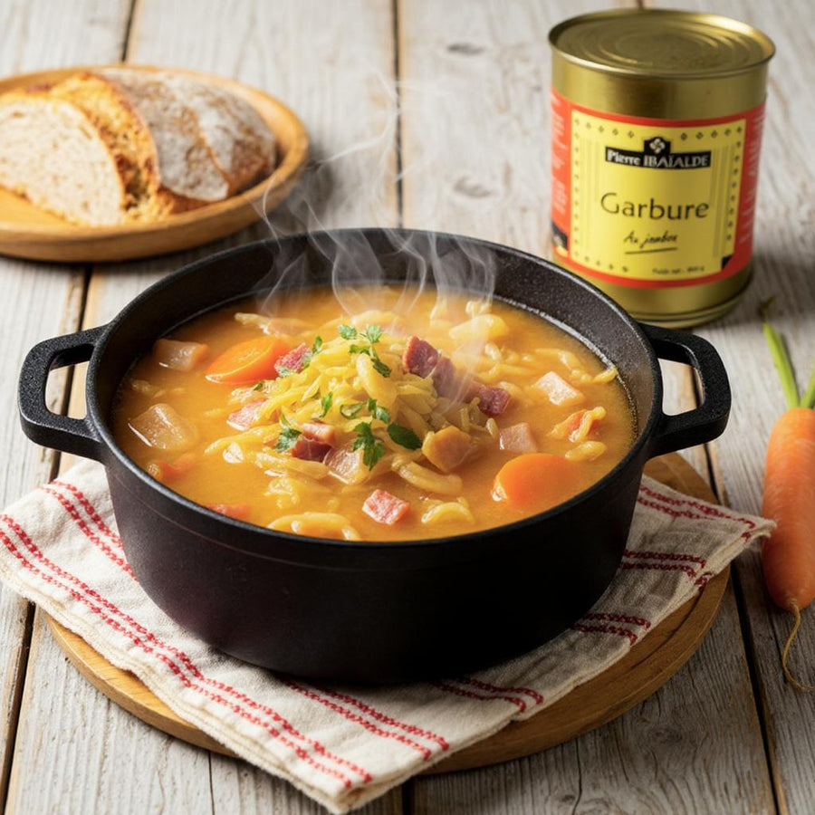 Garbure basque – soupe traditionnelle du Pays Basque préparée artisanalement par Pierre Ibaialde à Bayonne