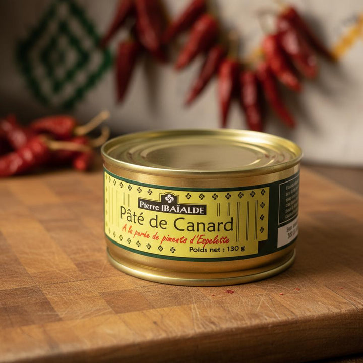 Pâté de canard basque artisanal à la purée de piment d’Espelette – recette traditionnelle du Pays Basque signée Pierre Ibaialde à Bayonne