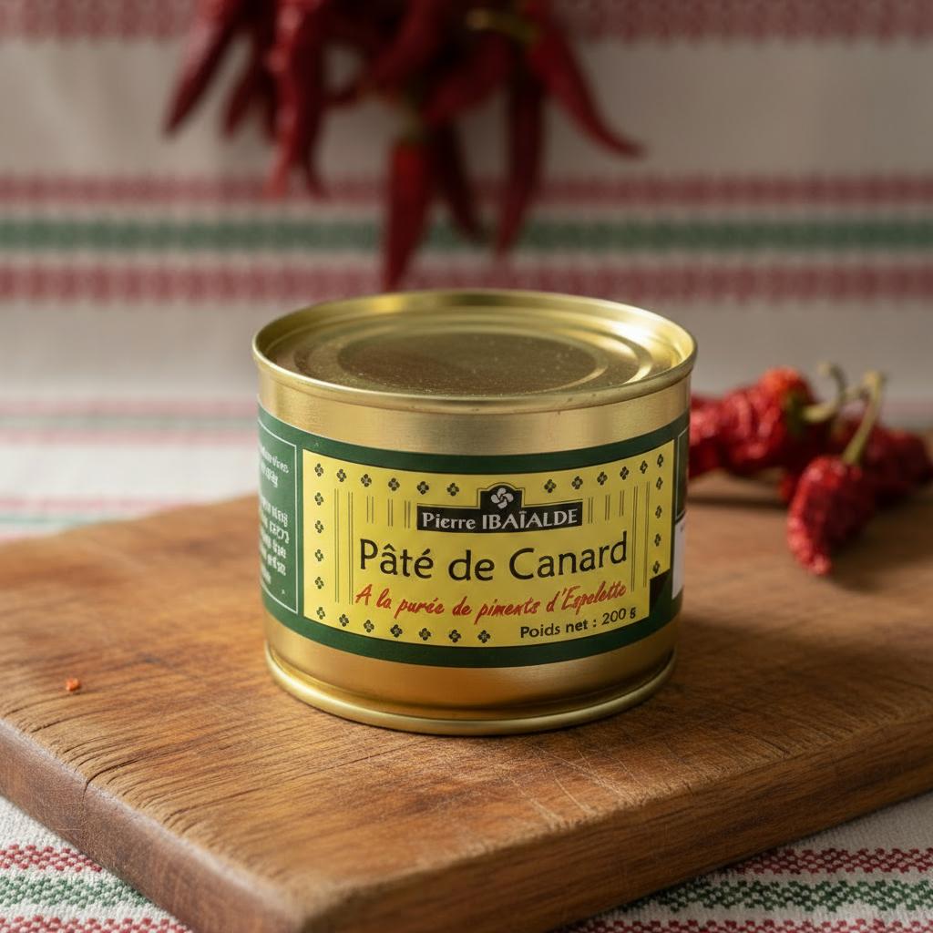 Pâté de canard à la purée de piment d’Espelette – spécialité basque artisanale préparée par Pierre Ibaialde à Bayonne